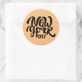 New York City Style Runder Aufkleber (Tasche)