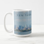 New York City Sunny Skyline Harbor Kaffeetasse (Links)