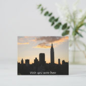 New York City Sunset Postkarte (Stehend Vorderseite)