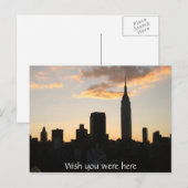 New York City Sunset Postkarte (Vorne/Hinten)