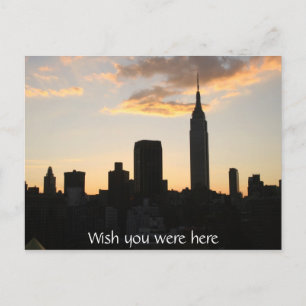 New York City Sunset Postkarte