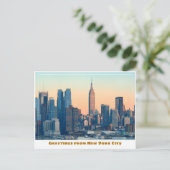New York City Sunset Postkarte (Stehend Vorderseite)