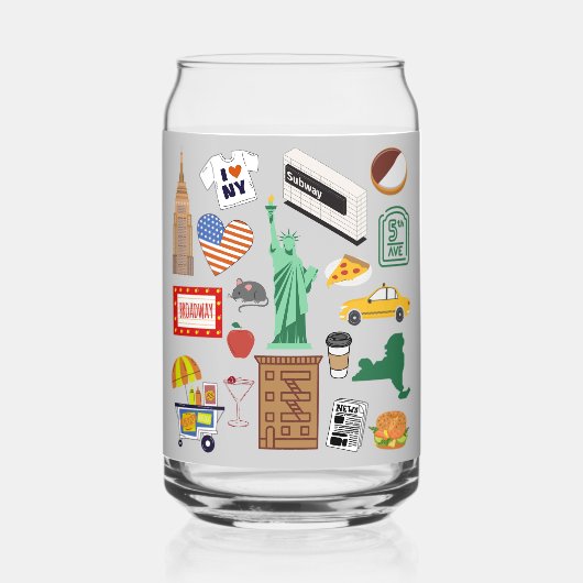 New York City Symbole Dosenglas (Vorderseite)