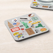 New York City Symbole Getränkeuntersetzer (Linke Seite)