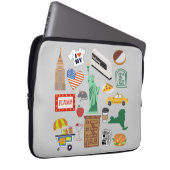 New York City Symbole Laptopschutzhülle (Vorne Rechts)