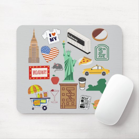 New York City Symbole Mousepad (Mit Mouse)