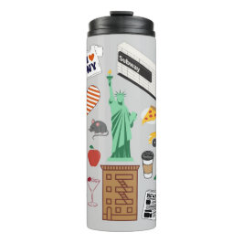 New York City Symbole Thermosbecher