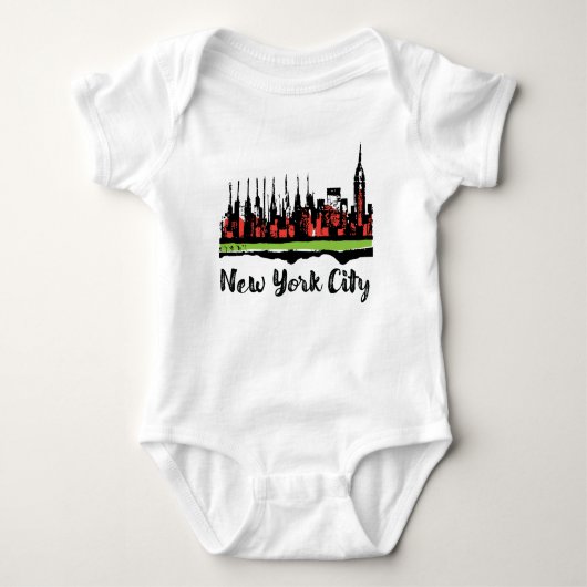 New York City T - Shirt zeichn / Illustration (Vorderseite)