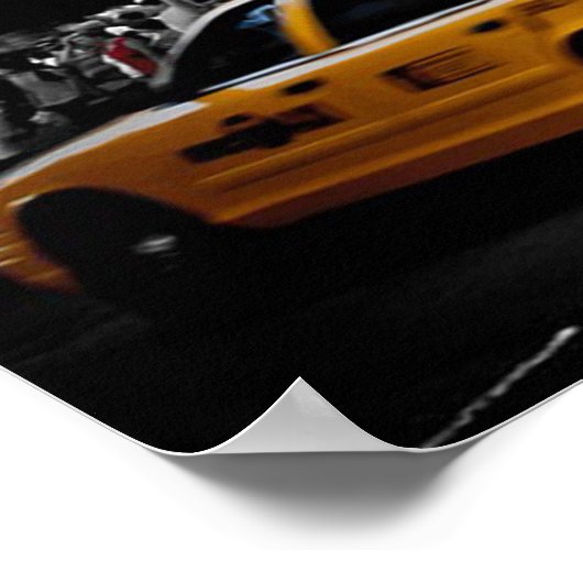 "New York City" Taxi Cabs City Hustle Poster (Ecke)