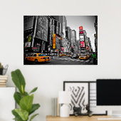 "New York City" Taxi Cabs City Hustle Poster (Heimbüro)