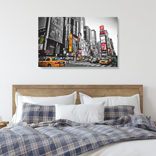 "New York City" Taxi Cabs City Hustle Wall Art Leinwanddruck (Insitu (Schlafzimmer))