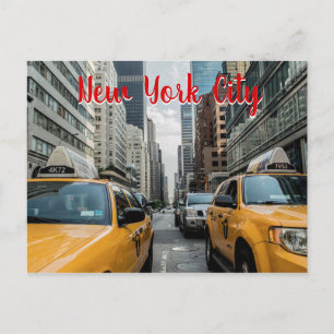 New York City Taxi Cabs City Life Postcard Postkarte