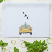 New York City Taxi Hochzeitsgeschenk Geschirrtuch (Gefaltet)