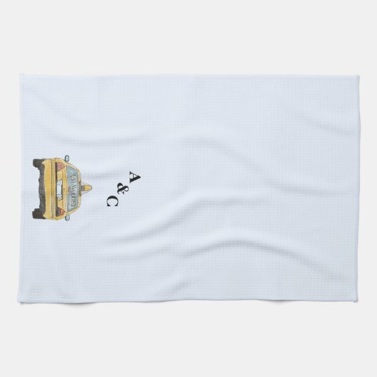 New York City Taxi Hochzeitsgeschenk Geschirrtuch (Horizontal)