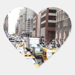 New York City Taxis Herz-Aufkleber