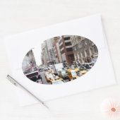 New York City Taxis Ovaler Aufkleber (Umschlag)