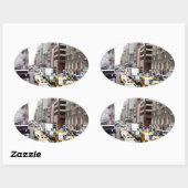 New York City Taxis Ovaler Aufkleber (Blatt)