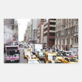 New York City Taxis Rechteckiger Aufkleber