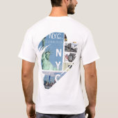 New York City Template Trendy Modern Elegant T-Shirt (Rückseite)