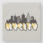 New York City Text Design Steinuntersetzer (Vorderseite)