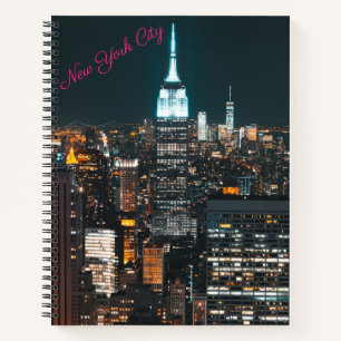 New York City Themed CityScape Spiral Notebook Notizblock