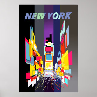 New York City, Time Sqaure Reiseplakat Poster