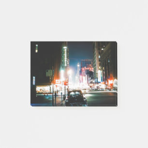 NEW YORK CITY TIMES SQUARE 1950ER NEON NACHTFOTO POST-IT KLEBEZETTEL
