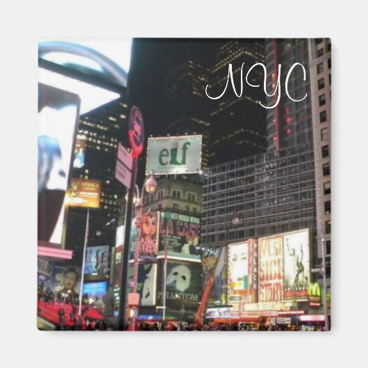 New York City Times Square City Foto Magnet (Vorne)