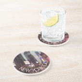 NEW YORK CITY Times Square NYC Neon Anzeichen Rege Untersetzer (Seite)