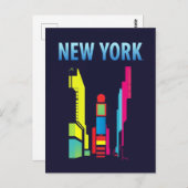 New York City Times Square Pop Art Postkarte (Vorne/Hinten)