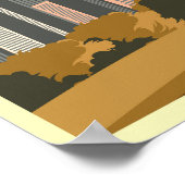 New York City Touristik Poster, Retro-Design, Stat Poster (Ecke)