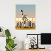 New York City Touristik Poster, Retro-Design, Stat Poster (Heimbüro)