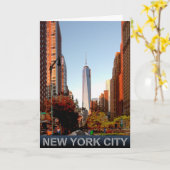 New York City Tower Grußkarte Karte (Gelbe Blume)