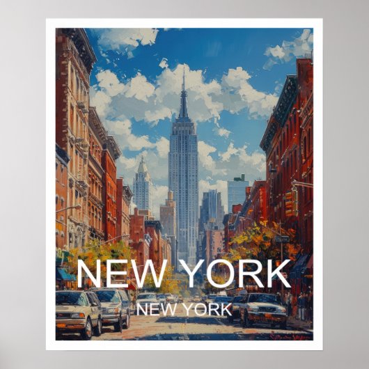 New York City Travel Poster Art Print Poster (Vorne)