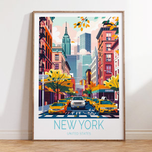 New York City Travel Poster Print, Vereinigte Staa