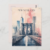 New York City Travel Postkarte (Vorne/Hinten)