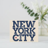 New York City Typografie Postkarte (Stehend Vorderseite)