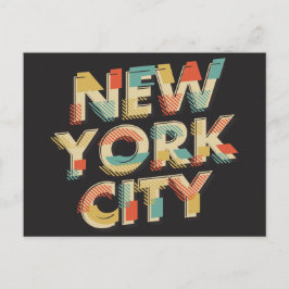 New York City Typografie Postkarte