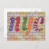 New York City Typografische NYC-Initialen Postkarte (Vorne/Hinten)