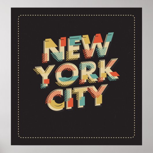 New York City Typografy Poster (Vorne)