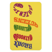 New York City Typographic NYC Magnet (Vertikal)
