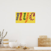 New York City Typographic NYC Poster Print (Küche)