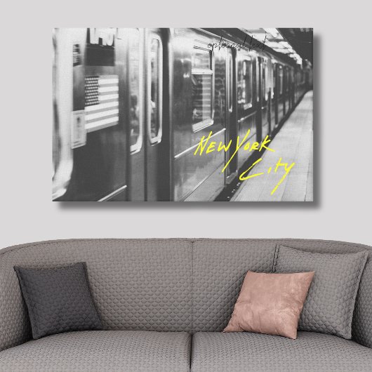 New York City U-Bahn-Stretched Canvas Print Leinwanddruck