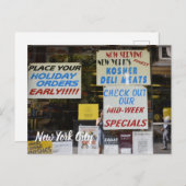 New York City Upper West Side Kosher Deli NYC Postkarte (Vorne/Hinten)