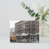 New York City Upper West Side Snow Fotografie Postkarte (Stehend Vorderseite)