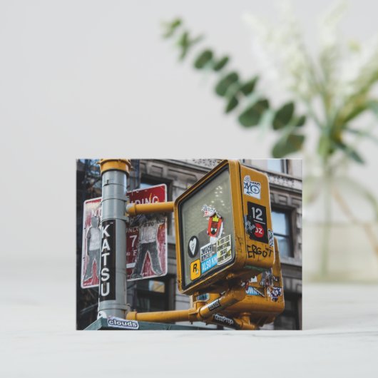 New York City Urban Street Foto Postkarte (Stehend Vorderseite)