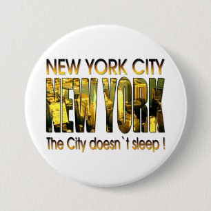 New York City USA Button