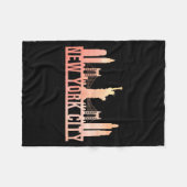 New York City Usa Cityscape Skyline Funny Gift _1 Fleecedecke (Vorderseite (Horizontal))