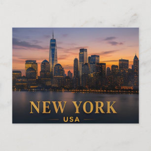 New York City USA Ikonische Skyline Reiseziel Postkarte