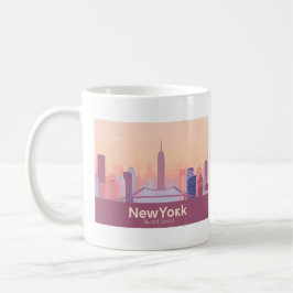New York City USA Pastel Travel Kaffeetasse